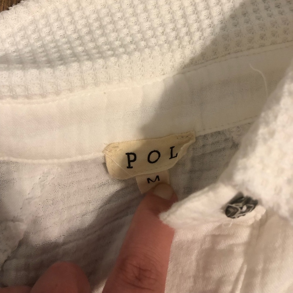 Pol White Medium Top Button Up - image 3